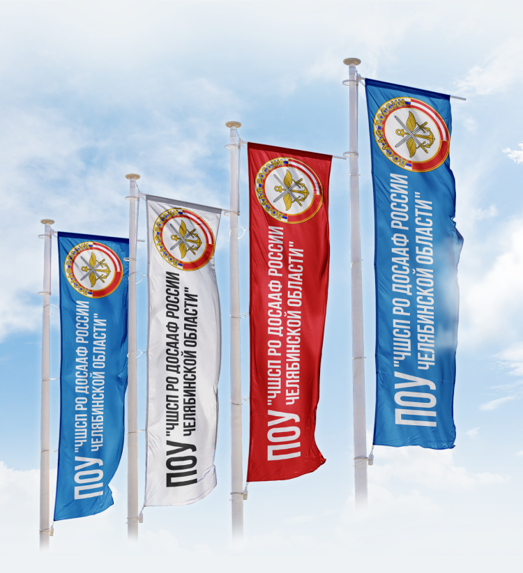 Картнка с флагами ДОСААФ